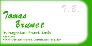 tamas brunet business card